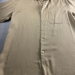 Perry Ellis Tan Casual Button Down Shirt